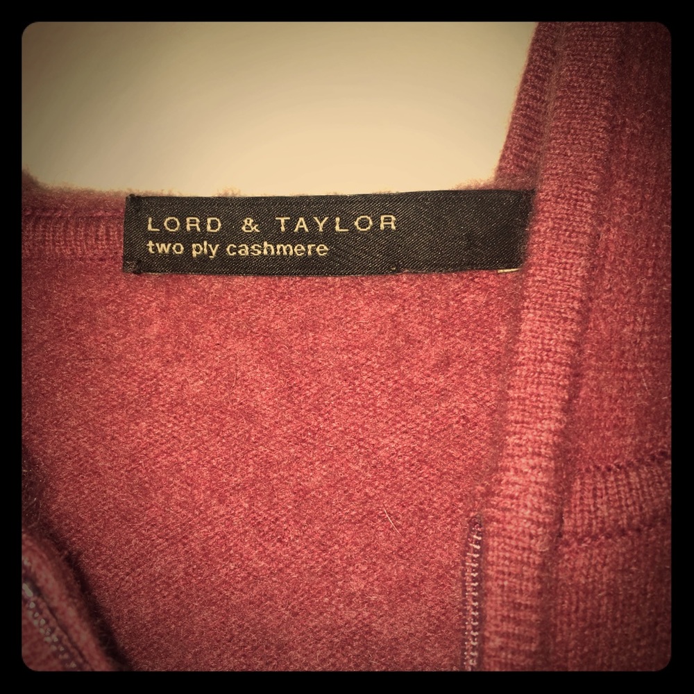 Lord and Taylor two ply cashmere hoodie